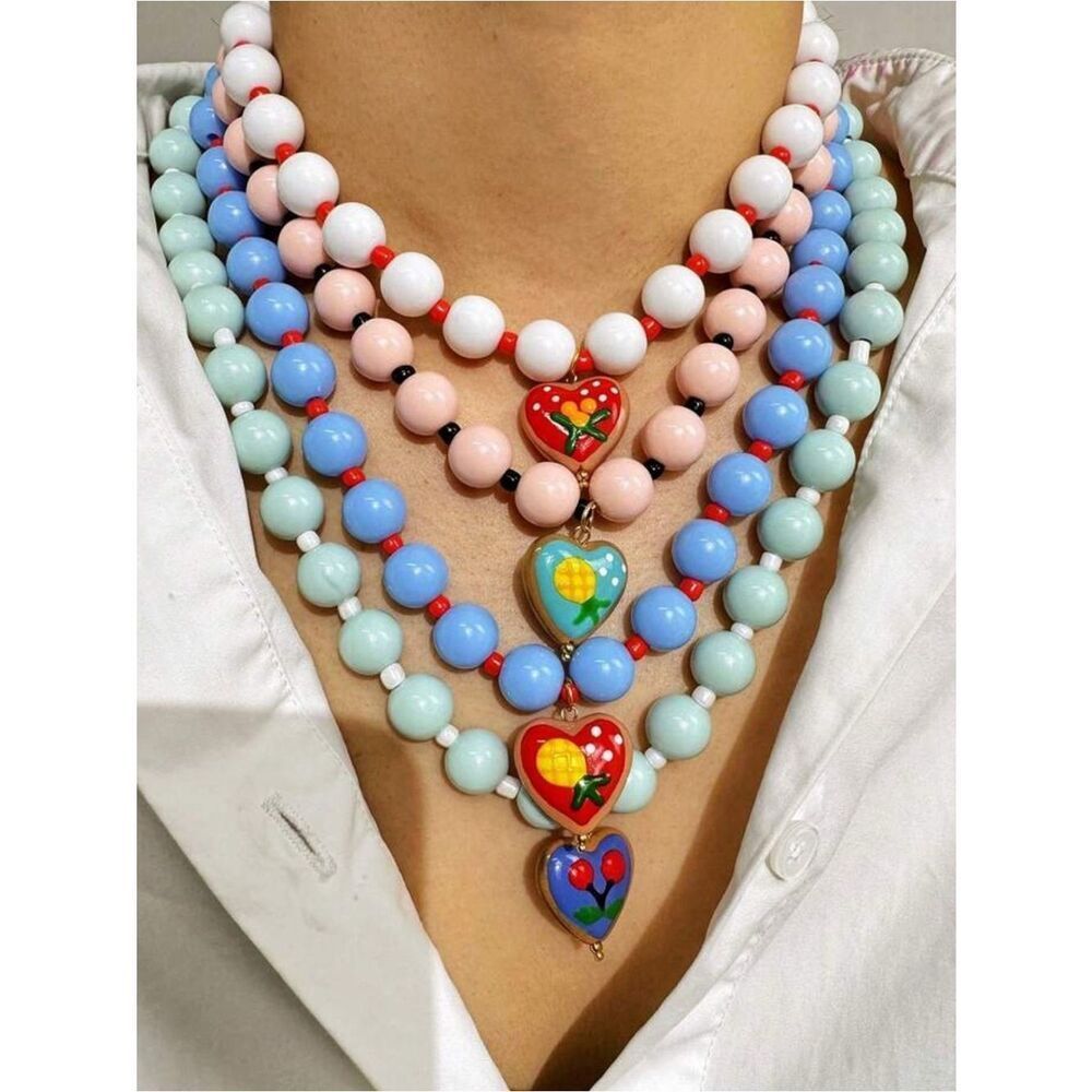 pineapple heart Pendant Necklace A1634
